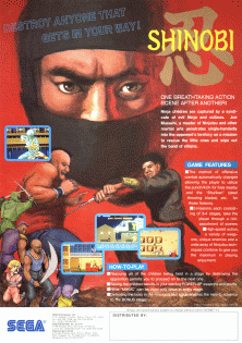 Shinobi: il ninja Joe Musashi di Sega — foto anni 80 e 90